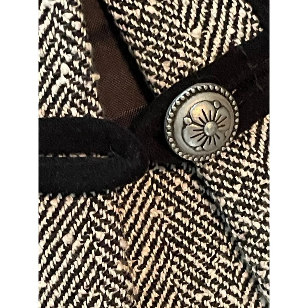 Howard Wolf Vintage Grey Tweed Knit Bolero Vest size 12 Gray - Image 8