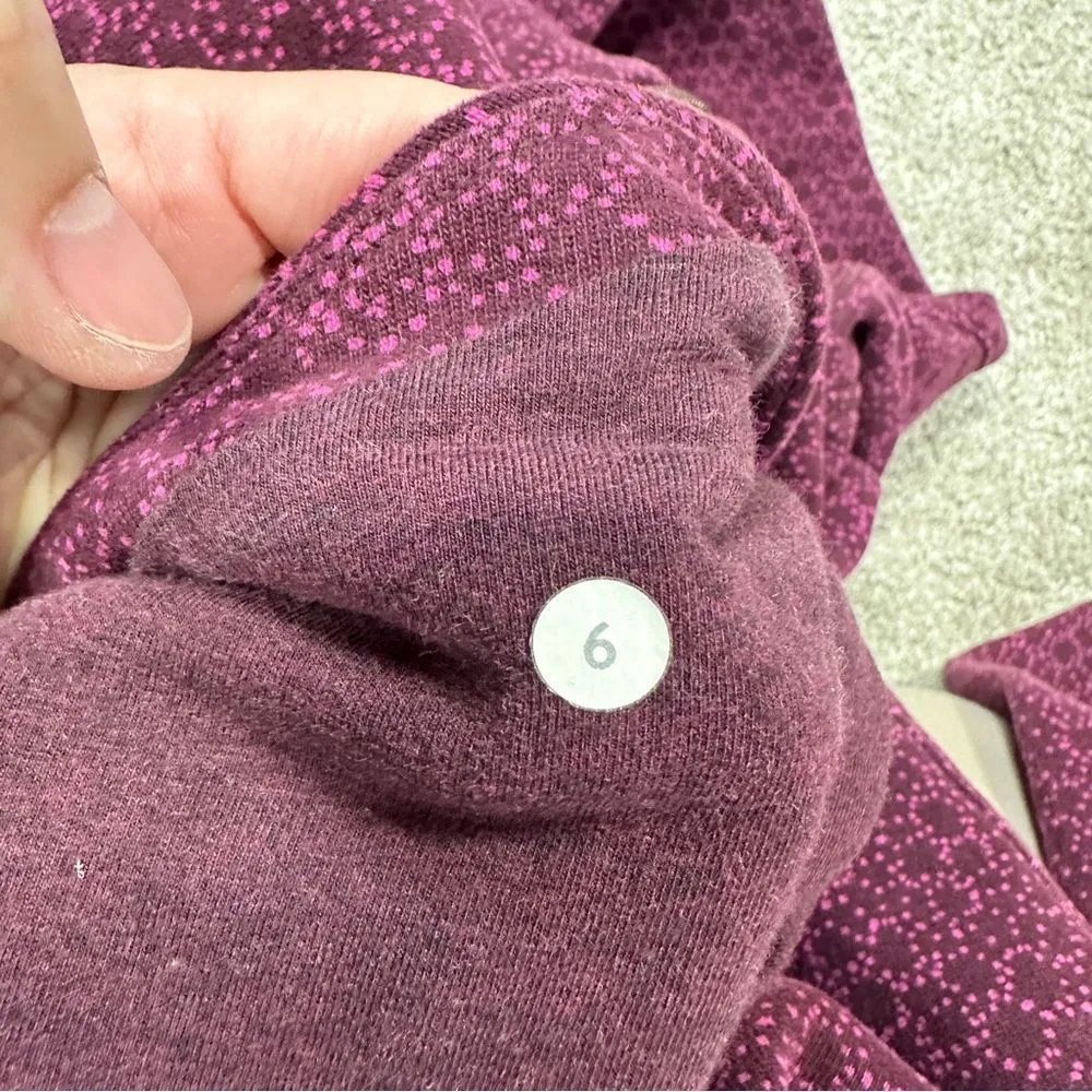 Lululemon Scuba Hoodie III Jacket Star Pixel Raspberry Bordeaux Drama Size 6 - Image 13