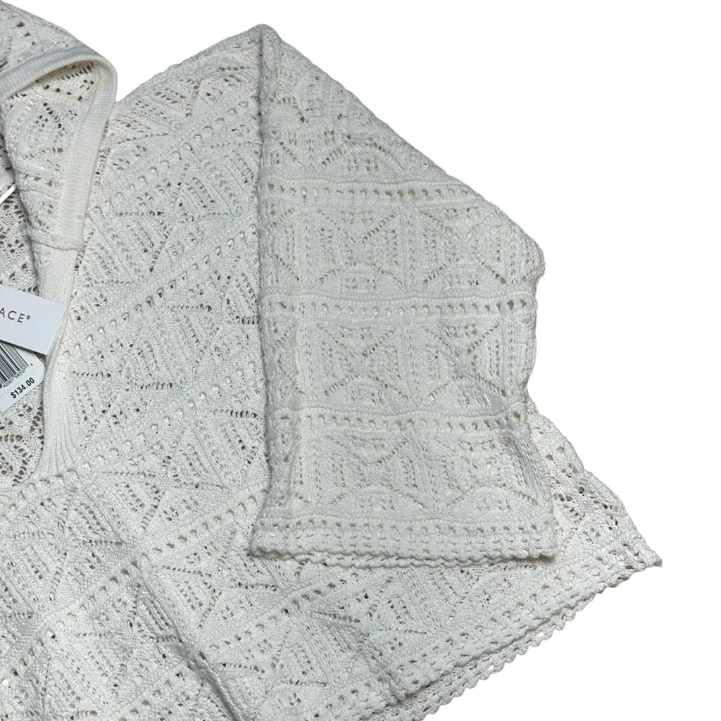 L Space White Diamond Eyes Cotton Hooded Sweater Womens XL - Image 4