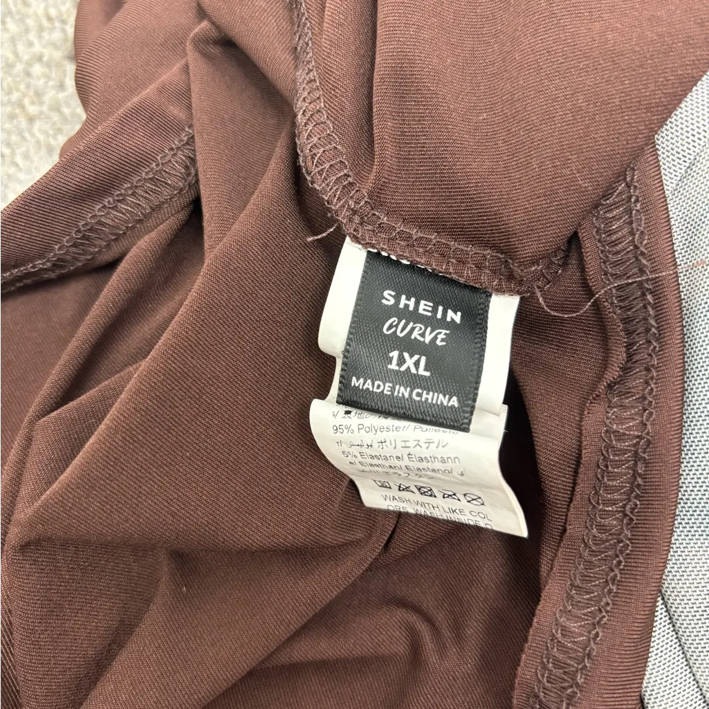 Purple and brown floral‎ dress Size XL - Image 3