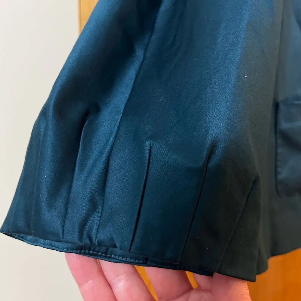 J. JILL Blazer Jacket Top Lantern Sleeve Peacock Blue Pleated Back NWT Medium - Image 8