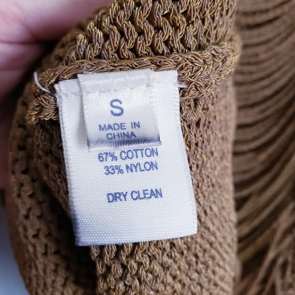 Rebecca Minkoff Shredded Back Bronze Knit V-neck Sweater - Image 8