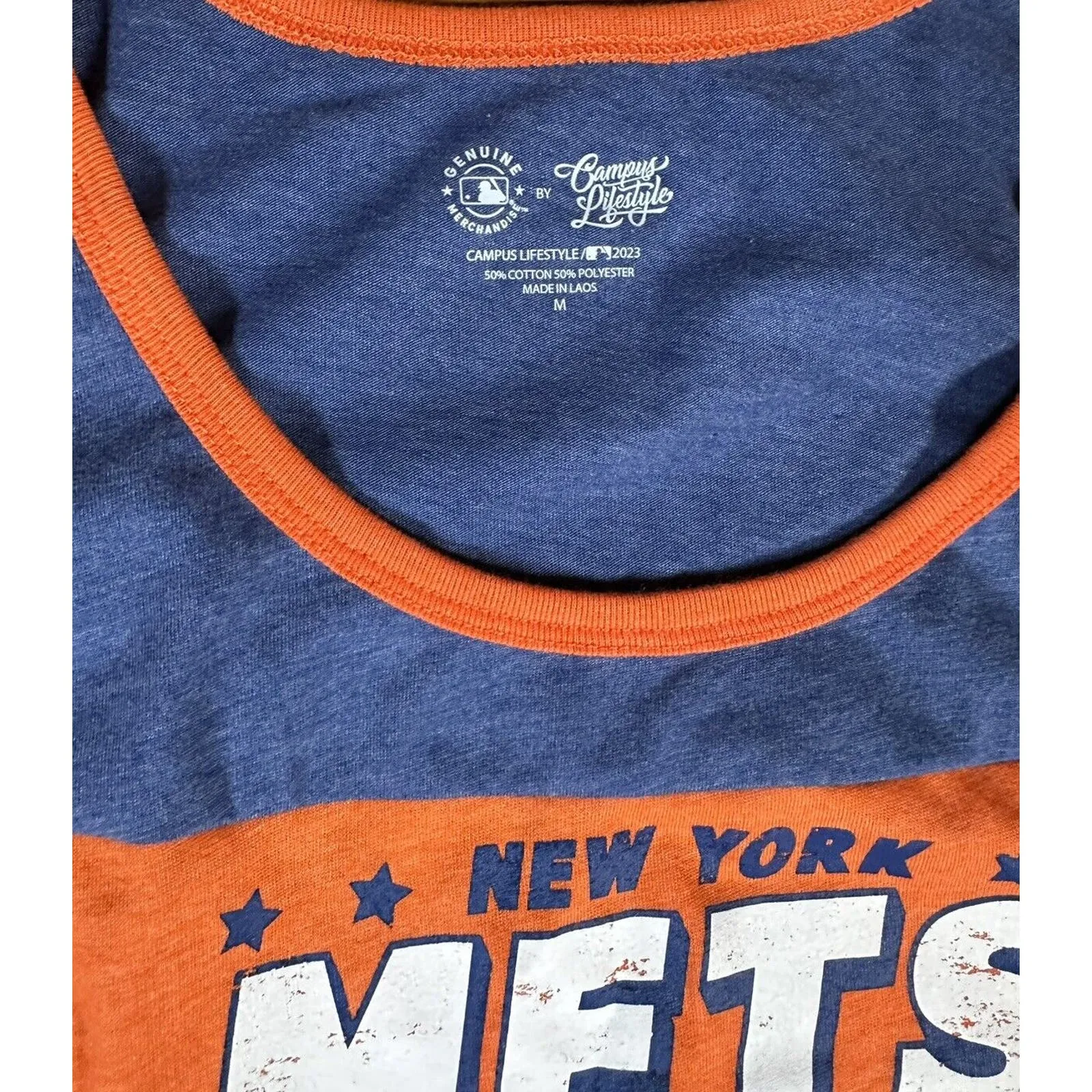 New York Mets‎ Tank Top Shirt Womens Size M Blue Orange Campus Lifestyle MLB NWT - Image 2
