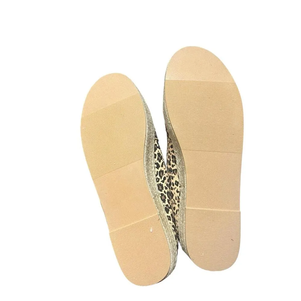 Boutique By Corkys Shoes Womens 11 Tart Espadrille Leopard Sneakers Flats Brown - Image 3