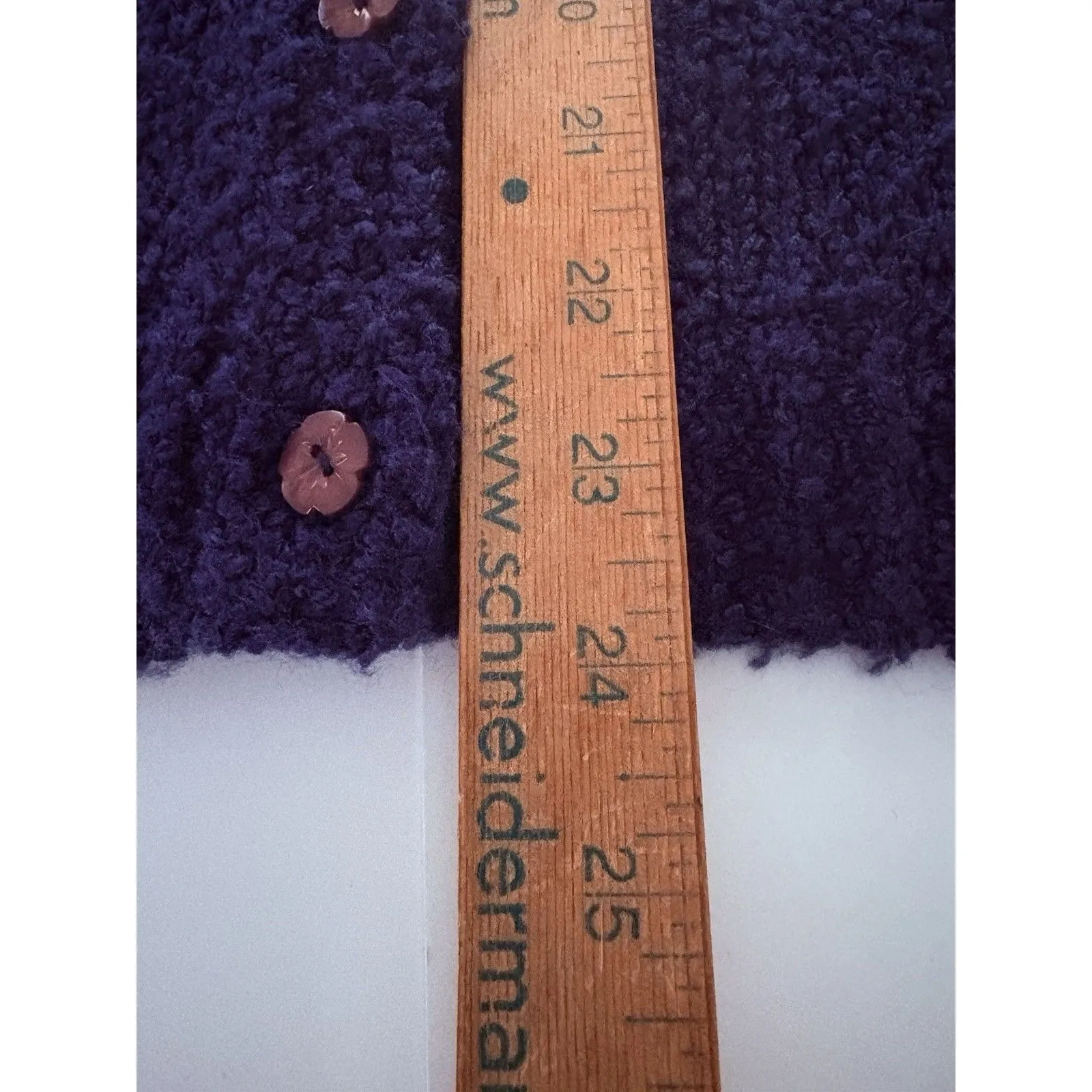 Vintage LeRoy Knitwear Sweater Womens L Blue Cardigan Button Up Cozy Granny Warm Size L - Image 6