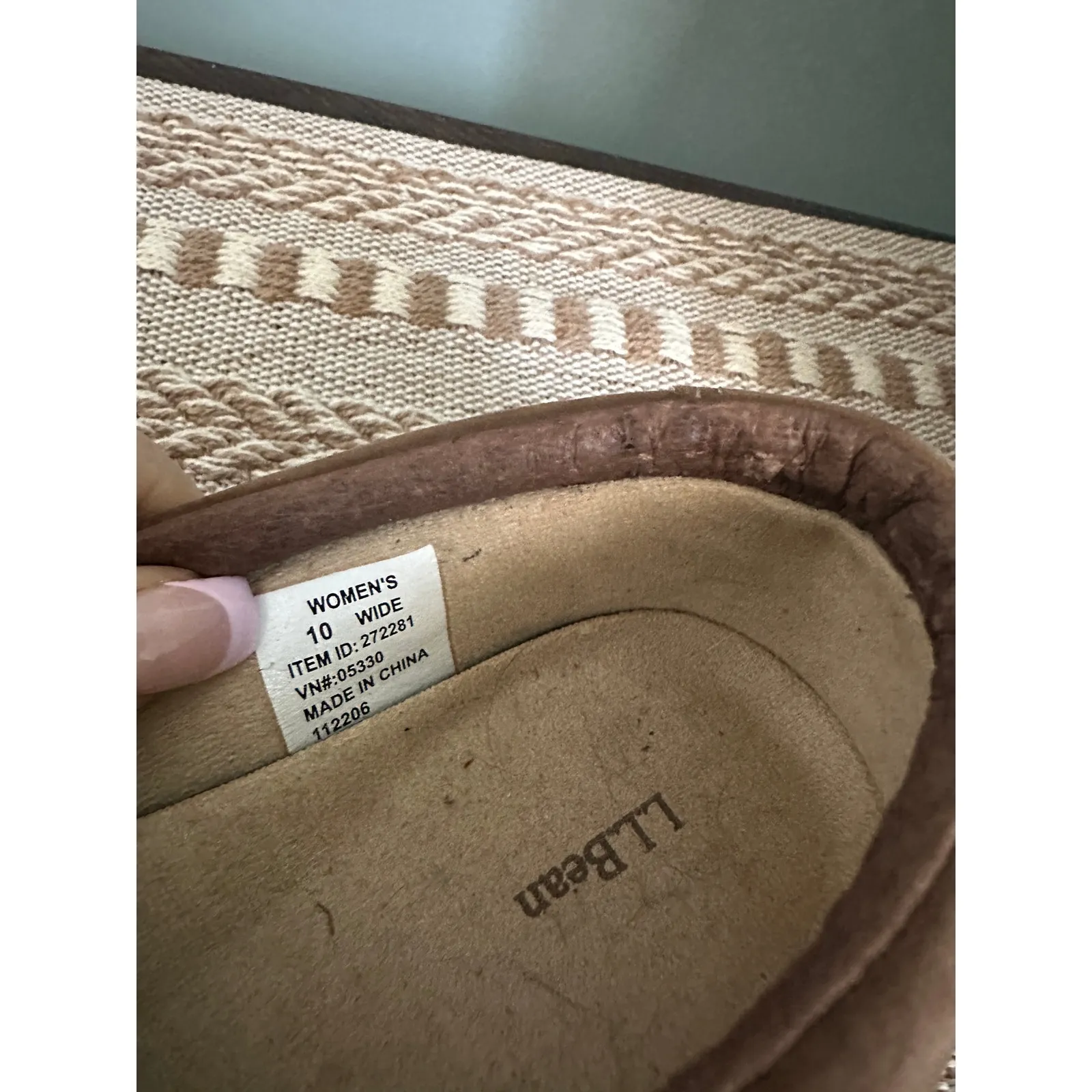 L.L Bean Womens Brown Leather Slipon Comfort Shoes 10 Wide - Image 4