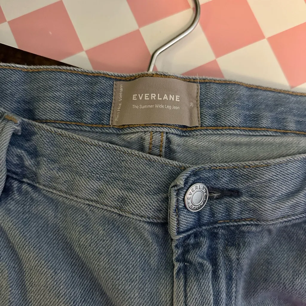 Women’s Everlane wide leg jeans size 31 - Image 4