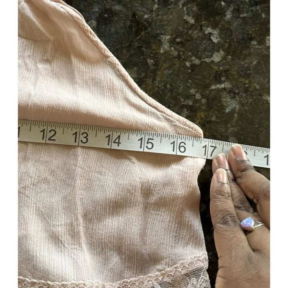 Free People Sheer Lace Panel Dress Boho  Fairy Balletcore Coquette  Sz M READ - Image 7