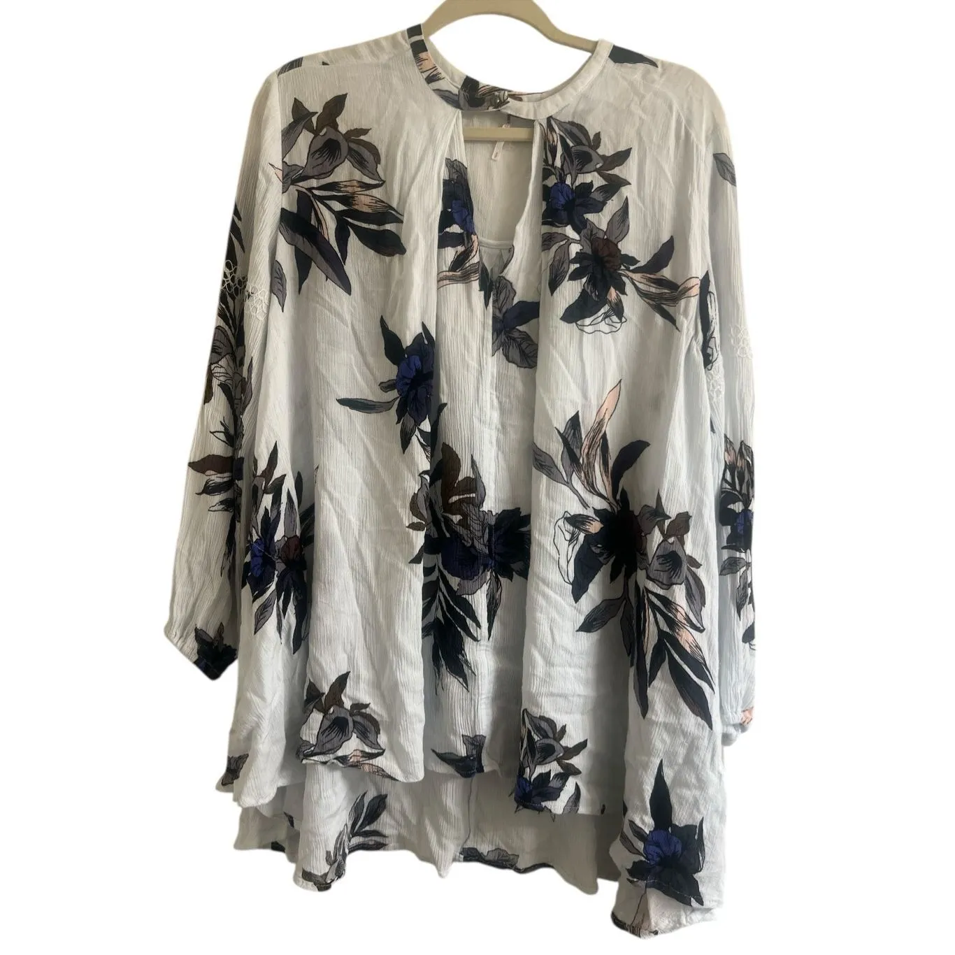 ✨Free people White Combo Electric Orchid Sz Small Swing Tunic✨ - Image 6