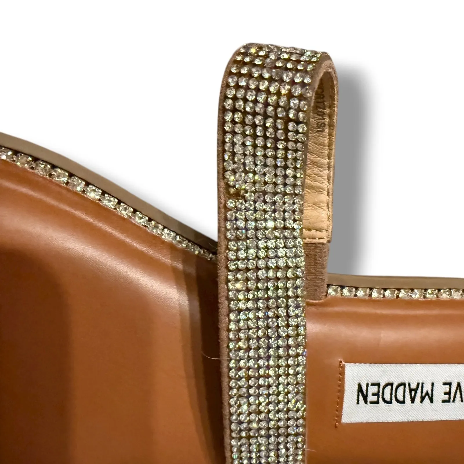 Steve Madden Cortez Sandals Women's 8.5 Rhinestone Strappy Slip-On‎ Sparkle Glam - Image 4