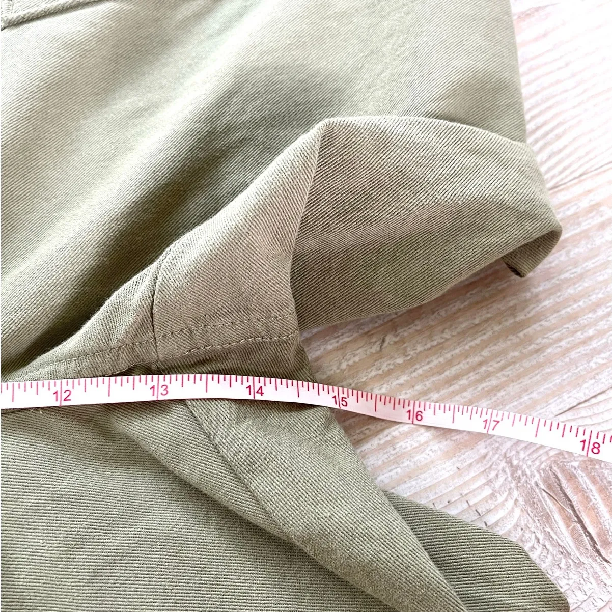 New 7 For All Mankind Cotton High Rise Cargo‎ Pants | Green Size Large - Image 7