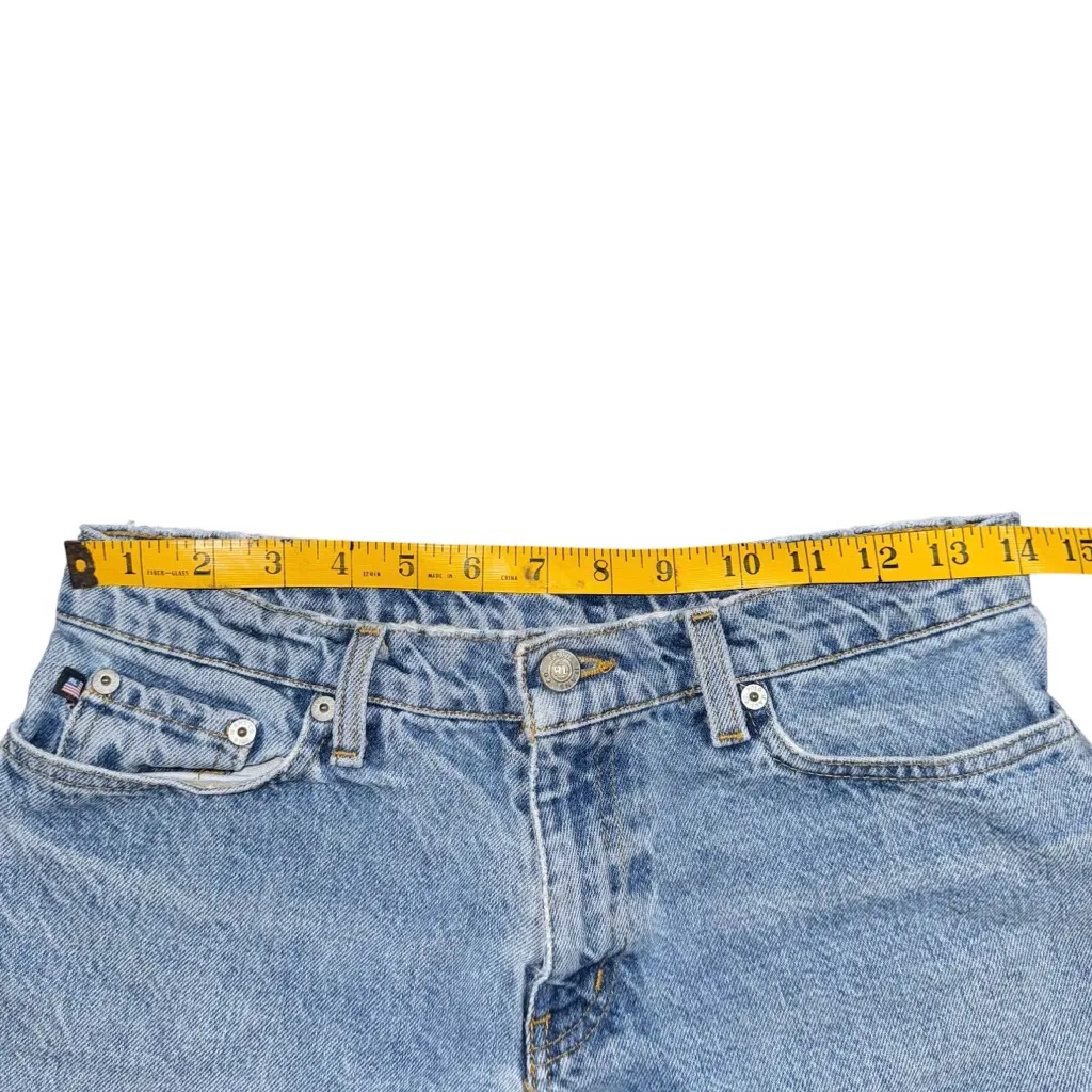 VTG Polo Ralph Lauren Distressed Denim Cutoff Shorts Sz 28 Frayed Boho Festival - Image 7