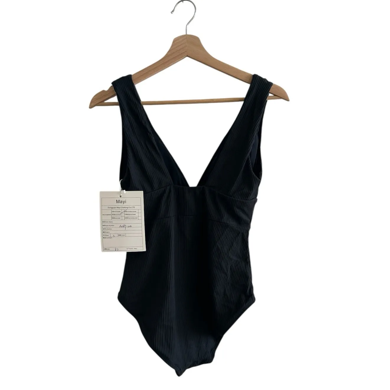 Andie Swim The Mykonos Ribbed One Piece in Black S NWT - Image 5