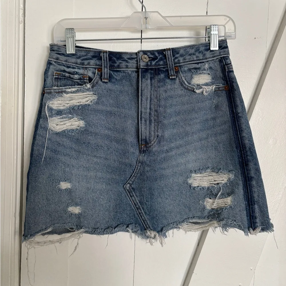 Abercrombie & Fitch Zoe Natural Rise Vintage A-Line Skirt Size 26 - Image 2