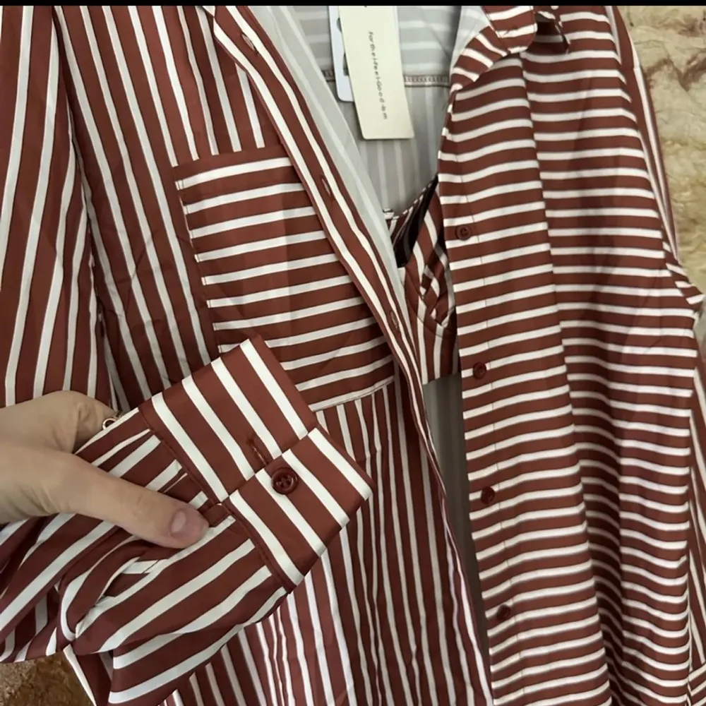 Commense Stripe Three Piece Shorts Set size small Brown - Image 4