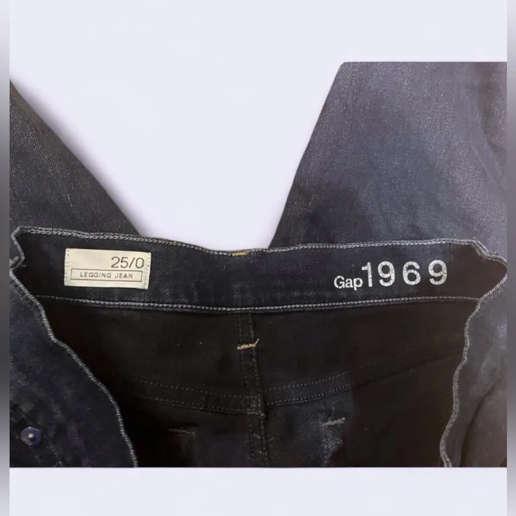 Gap 1969 Women’s Dark Blue Denim Jeans size 25/0 - Image 5