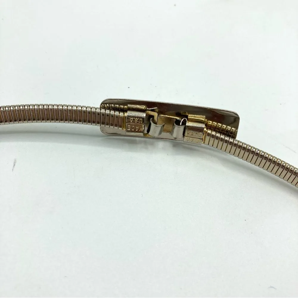 Vintage Waist Skinny Snake Chain Belt Gold Toned Hook Closure USA Made - Image 7