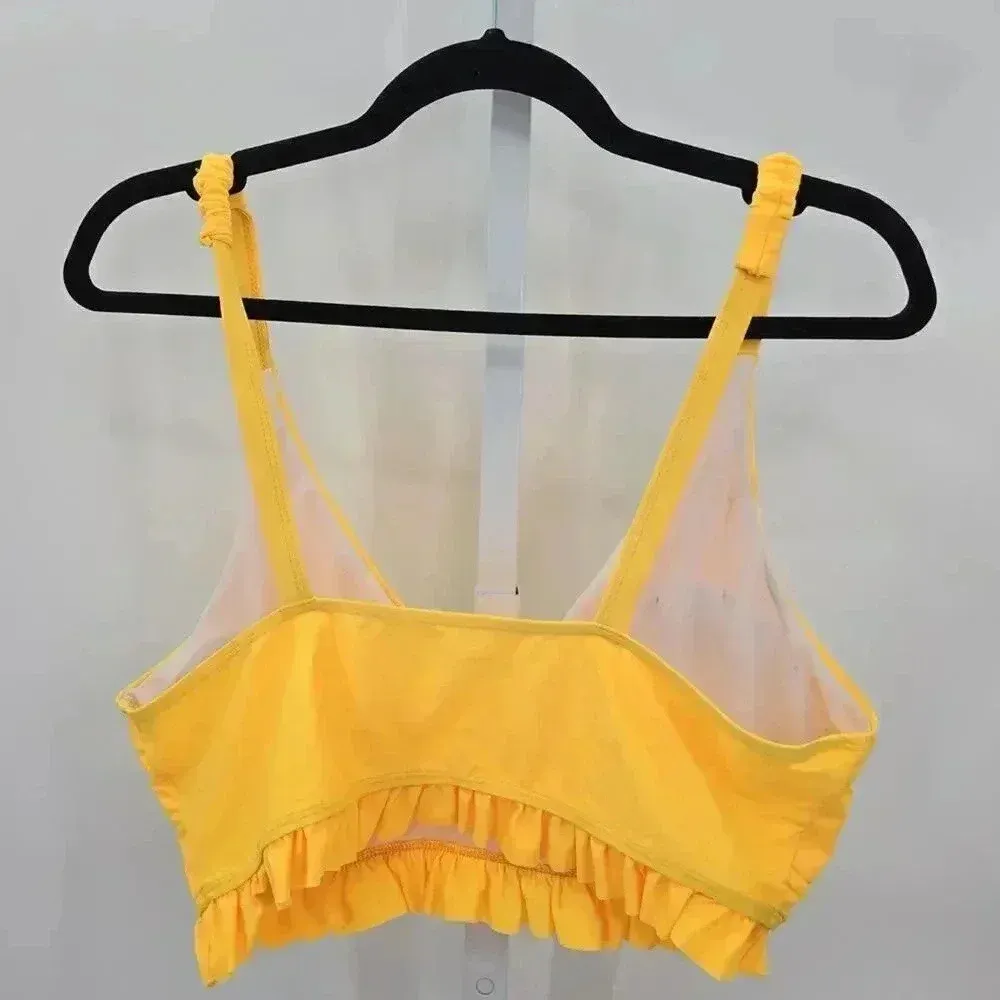 Yellow Swimwear Swimsuit Bikini Padded Top Size‎ 1XL - Image 2