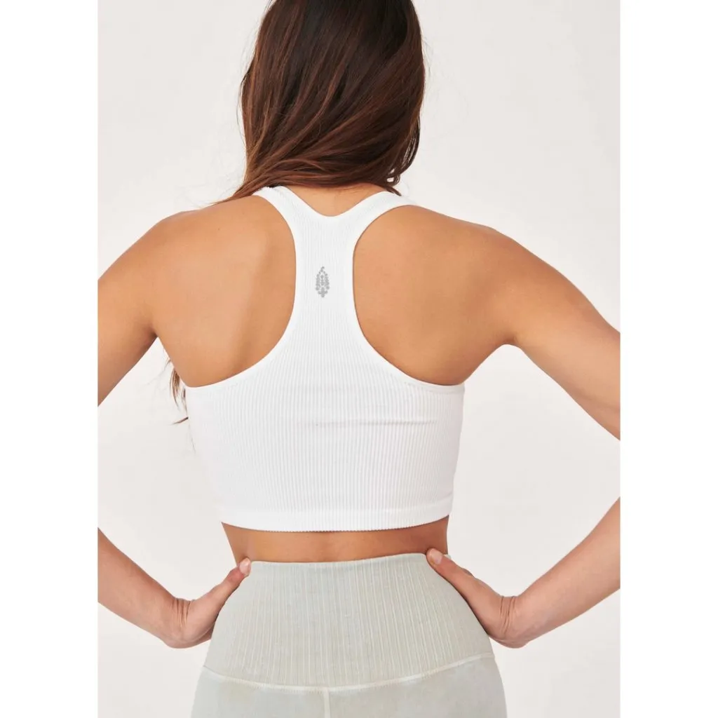 FREE PEOPLE Movement Free Throw Crop Top in White Size X-Small - Image 2
