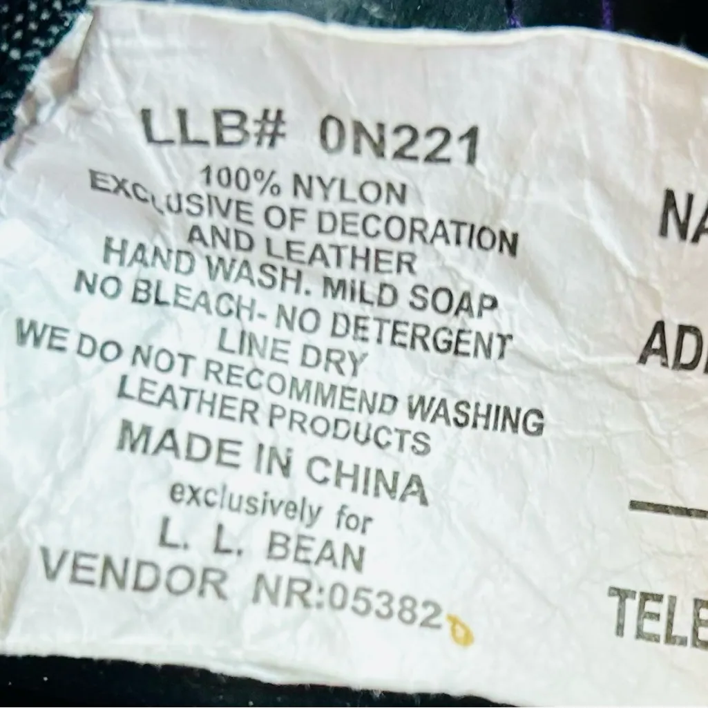 LL BEAN Adventure Duffle Purple Gym Bag, Small Carry - Image 10