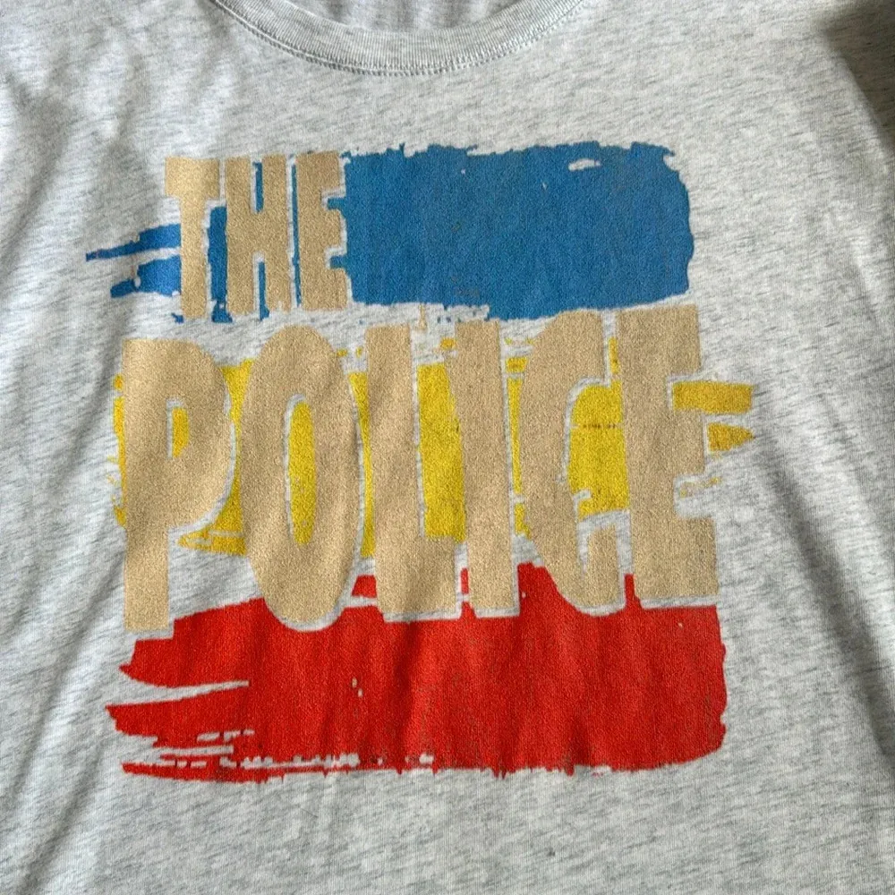 The Police Stripe Logo Crew Neck Short Sleeve heather grey Women's T - Image 4