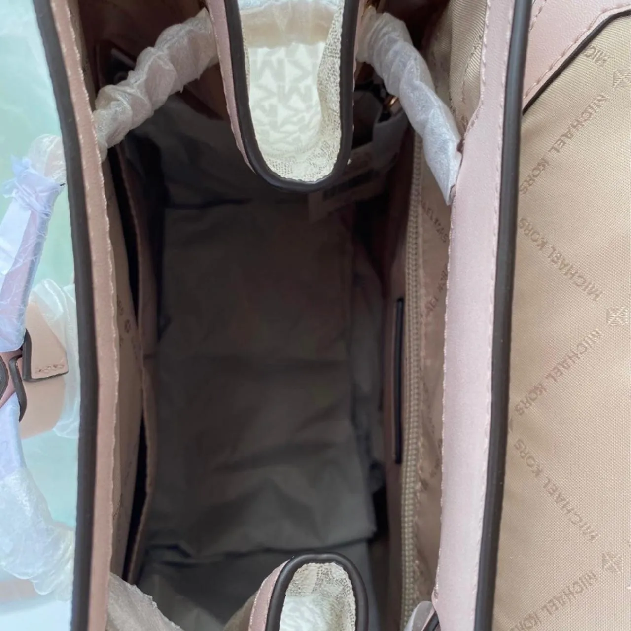 Michael Kors Powder Blush Multi Jet Set Large Chain Backpack - Image 5