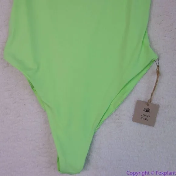 NEW Free People‎ X Toast High Hip One Piece Swimsuit - Paradise Green, L - Image 7