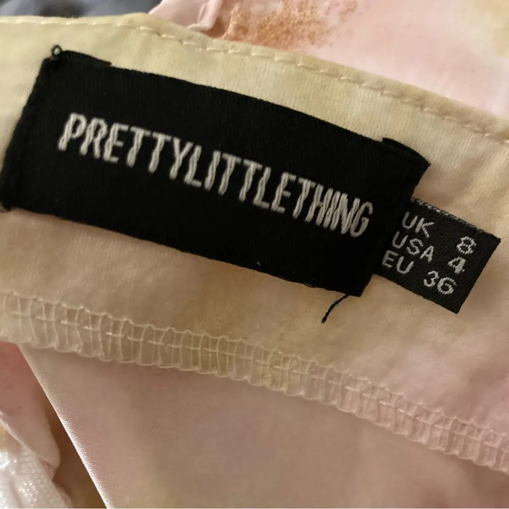 Multi Tie Dye Satin Lace Up Back Ruched Bodycon Dress Women Size 4 - Image 4