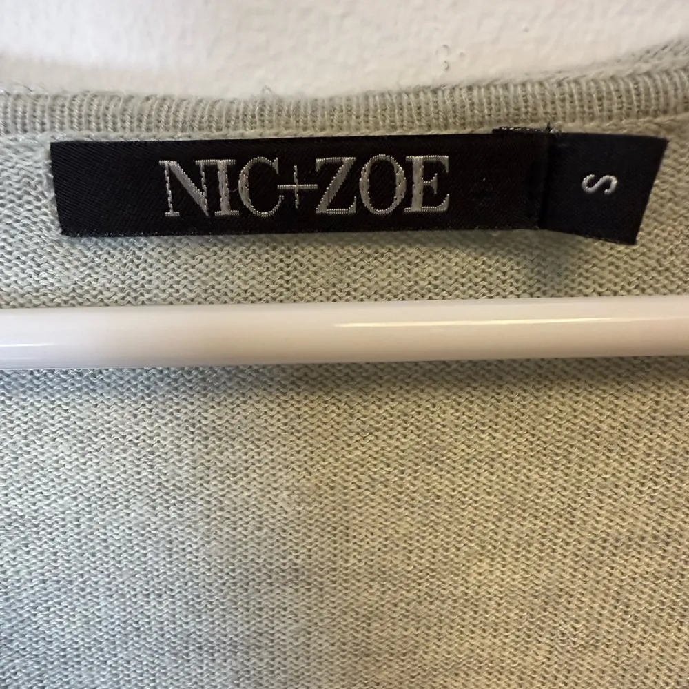 Nic + Zoe Soft Gray Twinkle Pullover Cashmere Cotton Blend Women’s Size Small - Image 7
