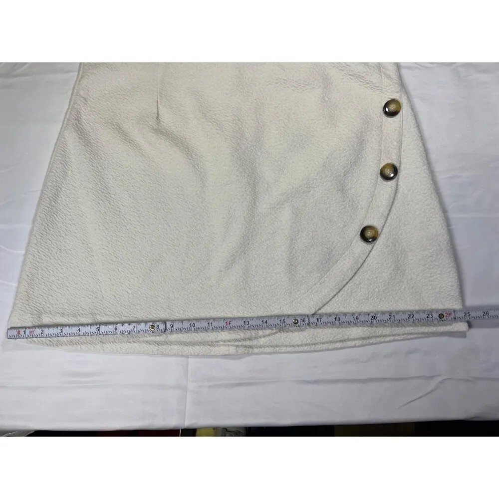 Maeve By Anthropologie Womens Textured White Skirt Size L SKU 7106 - Image 4