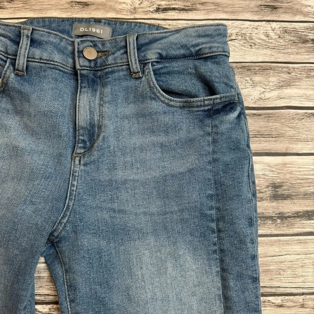 DL 1961 Women's Florence Cropped Instasculpt Skinny Perry Jeans 27 Medium Blue - Image 4