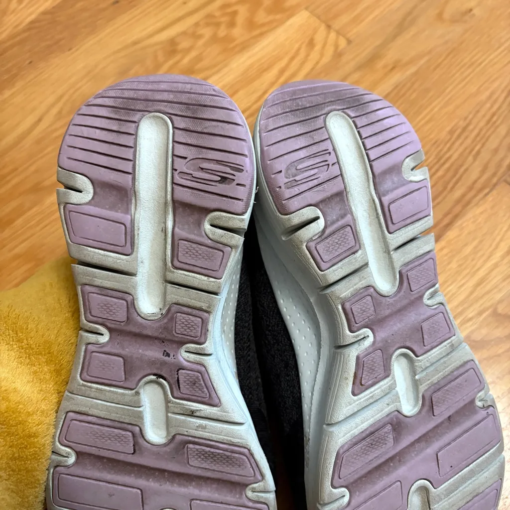 Skechers Arch Fit Comfy Wave Black Lavender Women's Sneakers size 8.5 SN149414 - Image 6