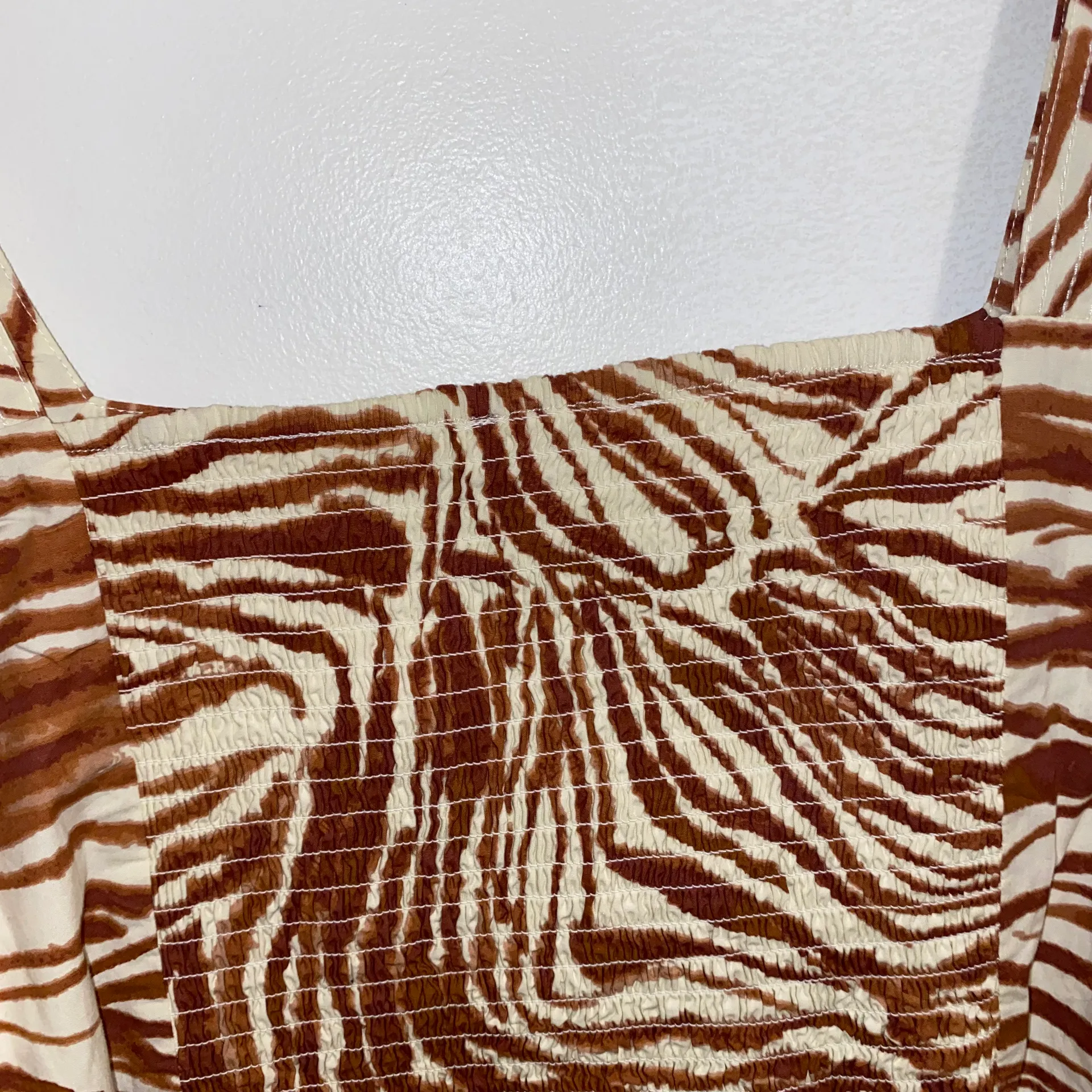 Anthropologie NWT  x Love The Label Smocked Puff Sleeve Square Neck Blouse XL - Image 10