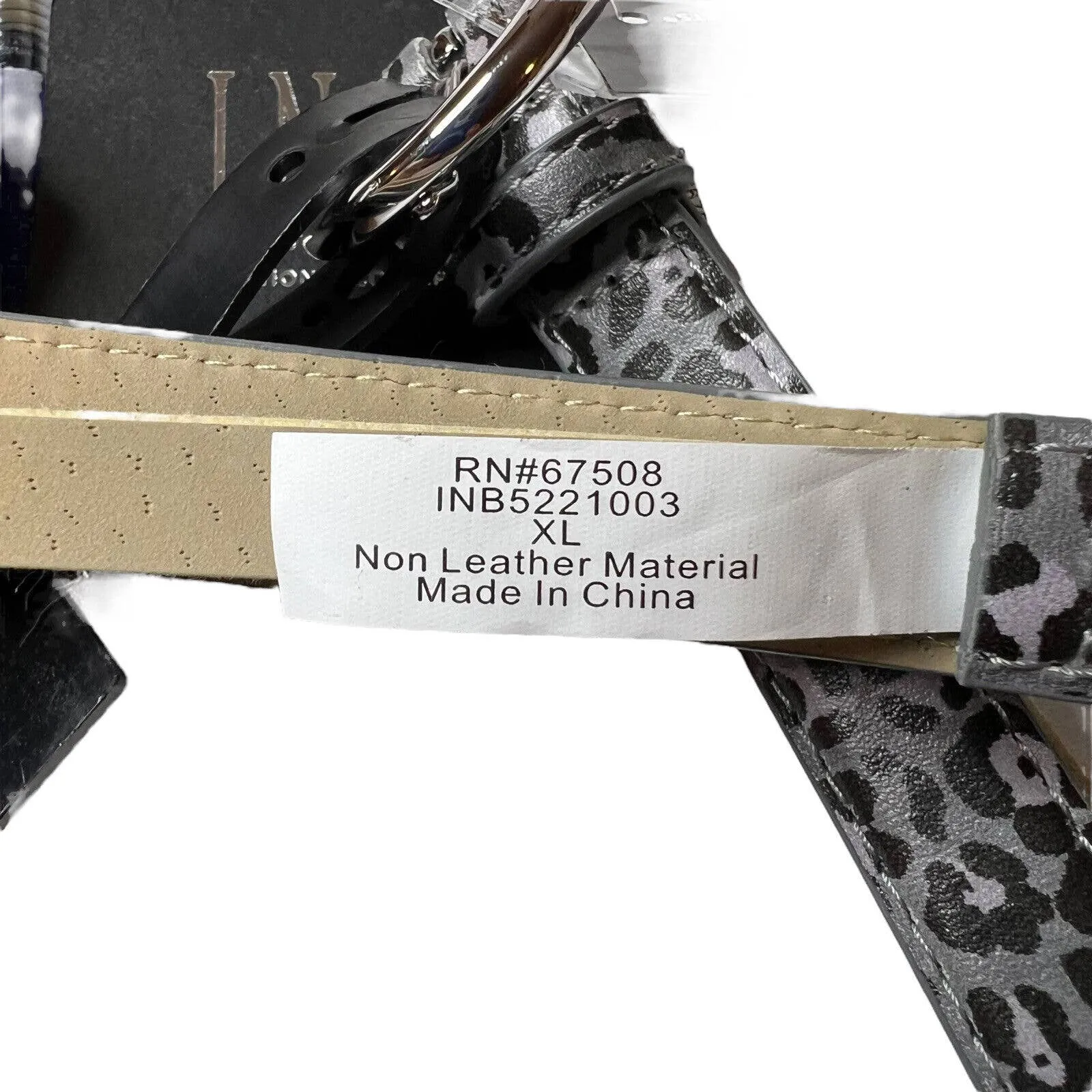 INC International Concepts Quilted Animal Print Convertible Belt‎ Bag Grey XL Gray - Image 9