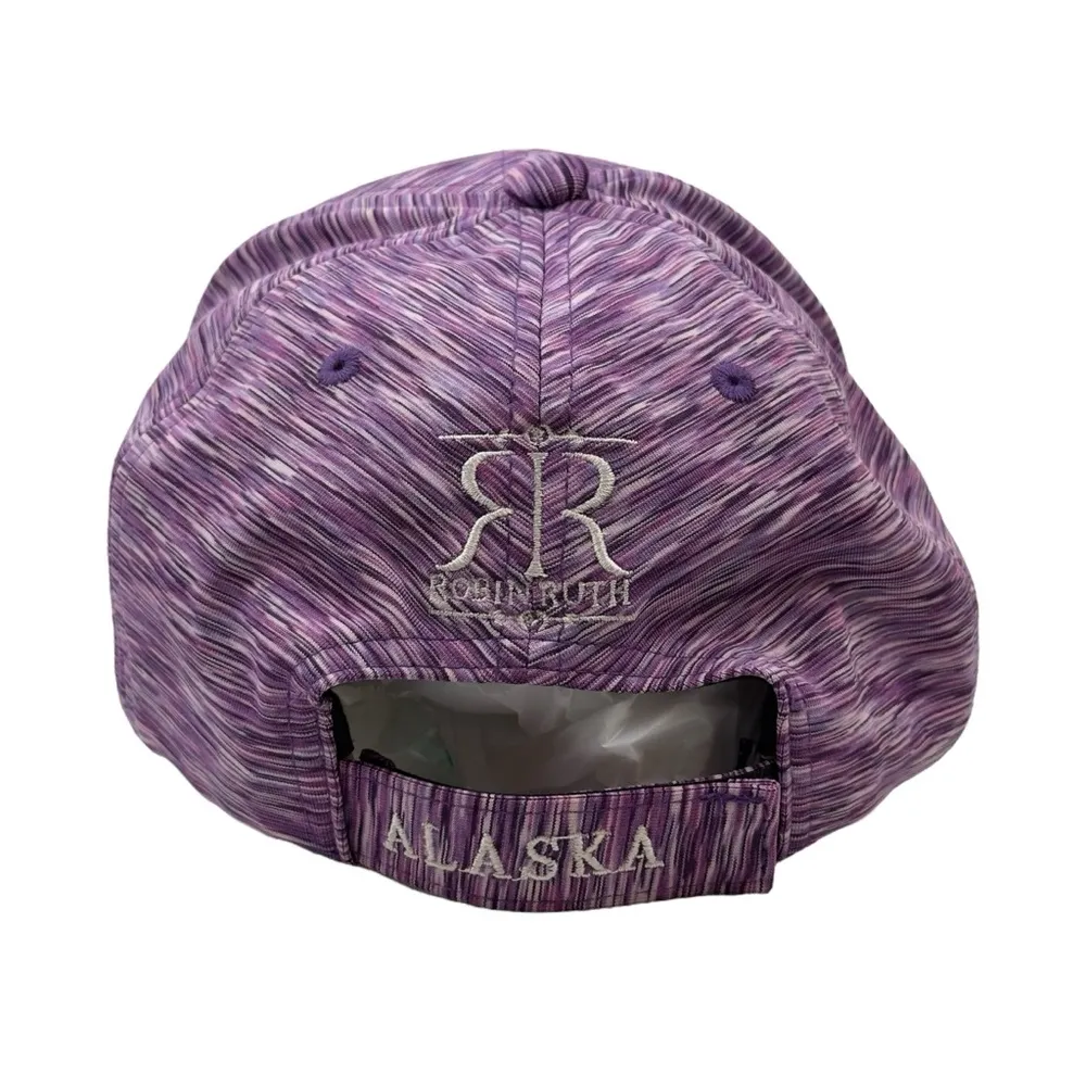 Robin Ruth Alaska Hat Purple Adjustable Baseball Cap Patch Embroidered Adults RR - Image 4