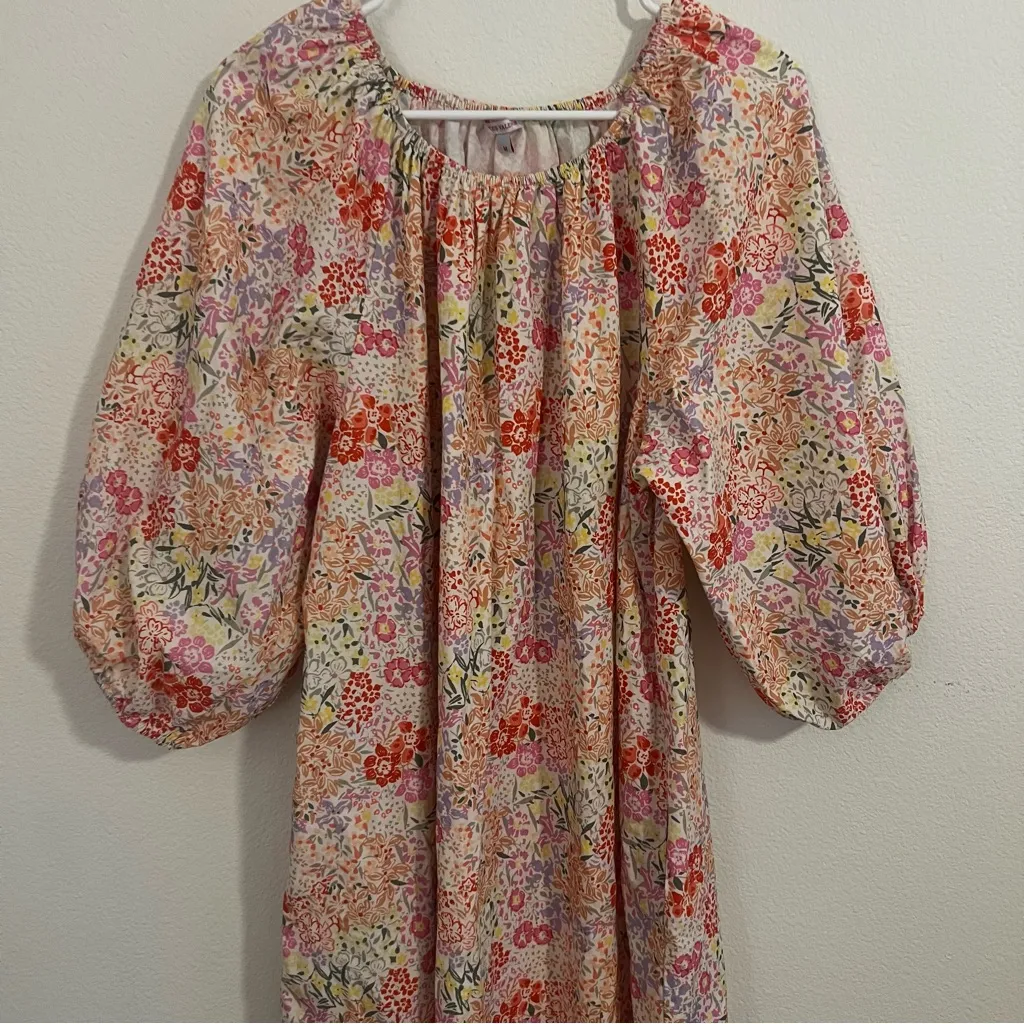 Frances Valentine Floral Print Midi Length Dress ❗️ missing the belt Red Size M - Image 4