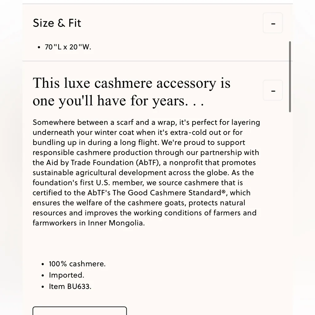 J.Crew Cashmere wrap Heather Stone Monogrammed LPF - Image 3