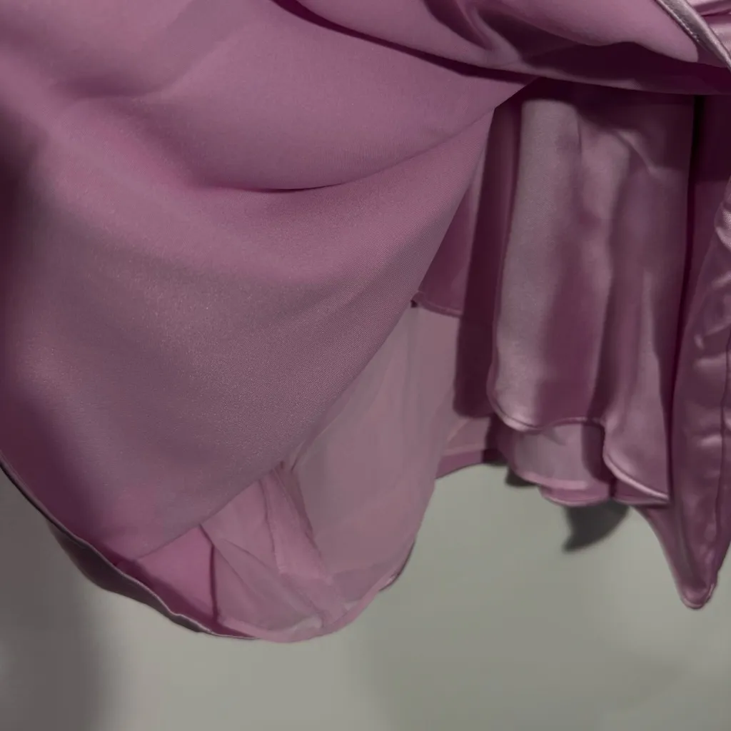 ZARA NWOT  Satin Effect Short Pink Dress Size‎ Medium - Image 6