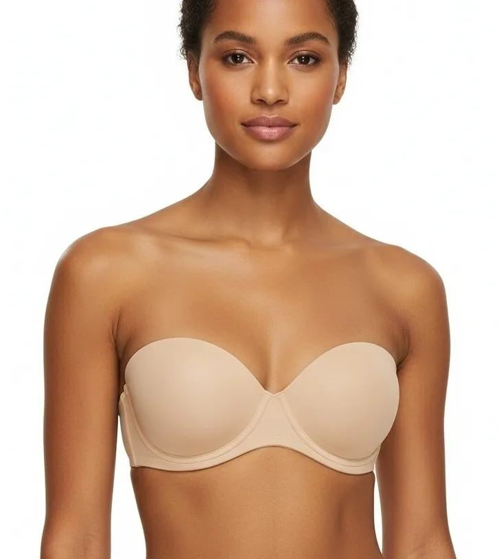 Wacoal Red Carpet Strapless Full-Busted Underwire Bra Womens 40DD Beige Nude - Image 1