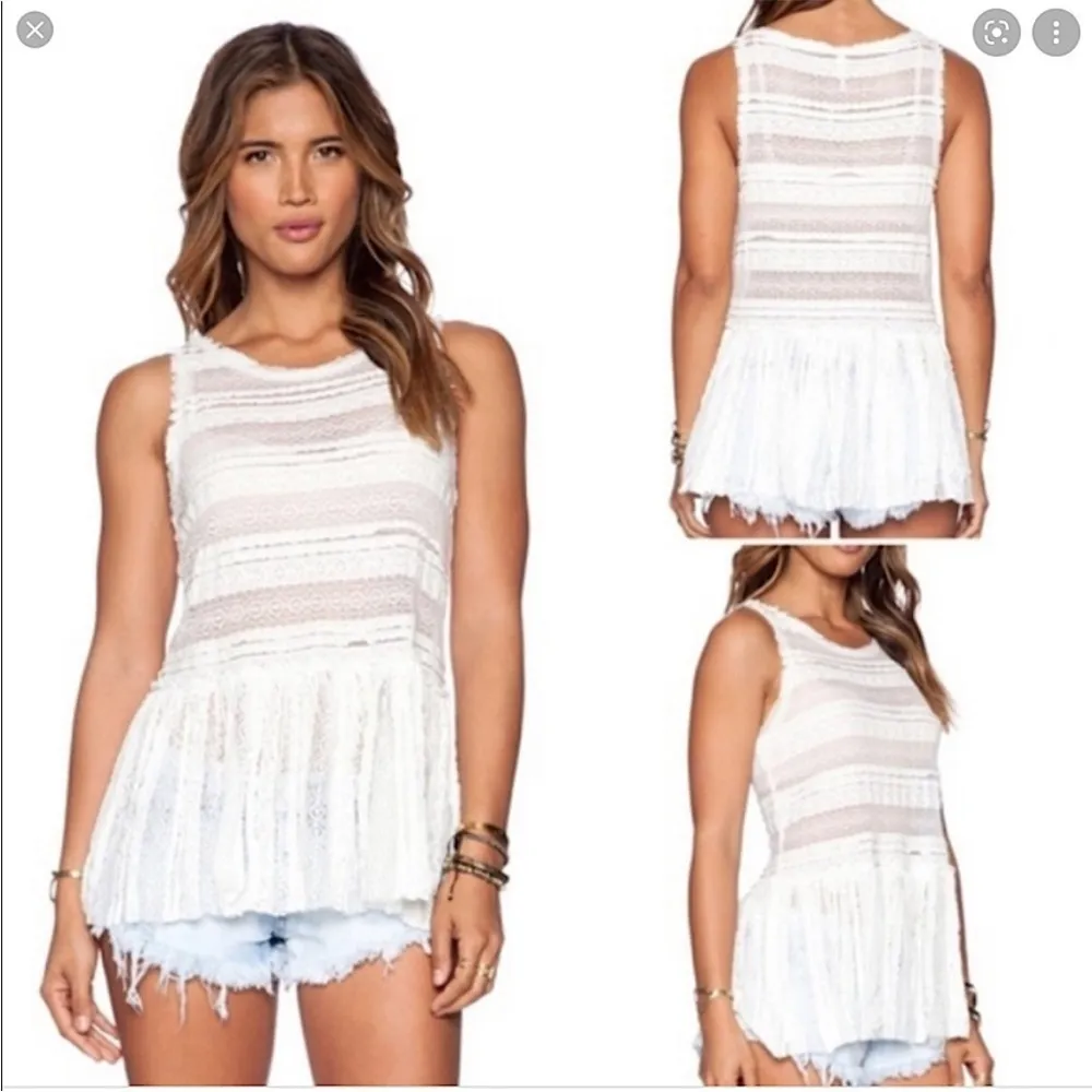 Intimately Free People Sheer Lace Tank Top Tunic M - Image 9