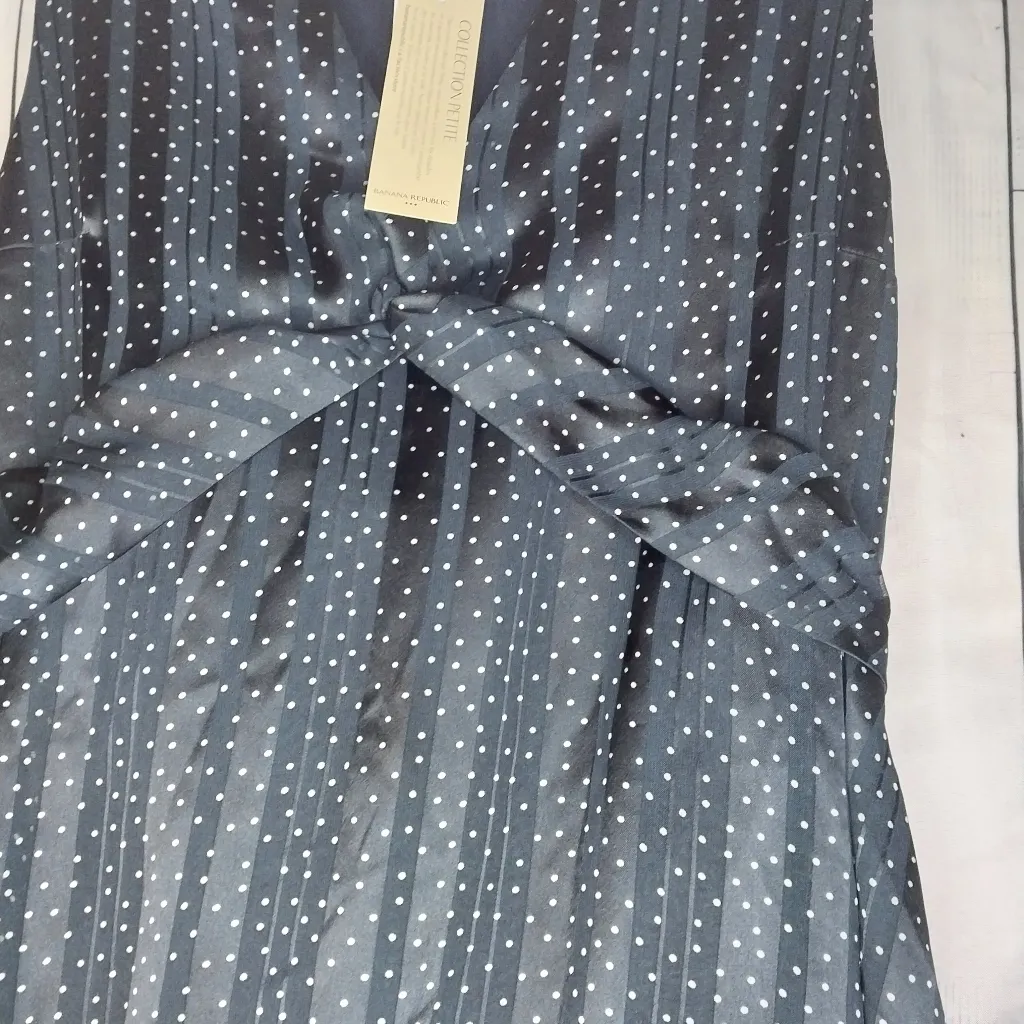 Banana Republic Pleated Tiered Sleeveless Polka Dot Dress NWT - Image 10