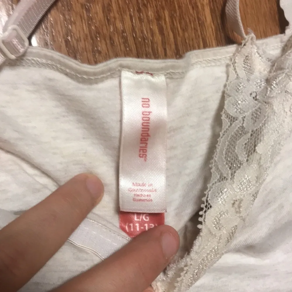 No Boundaries lace trim built-in bra tank - Image 3