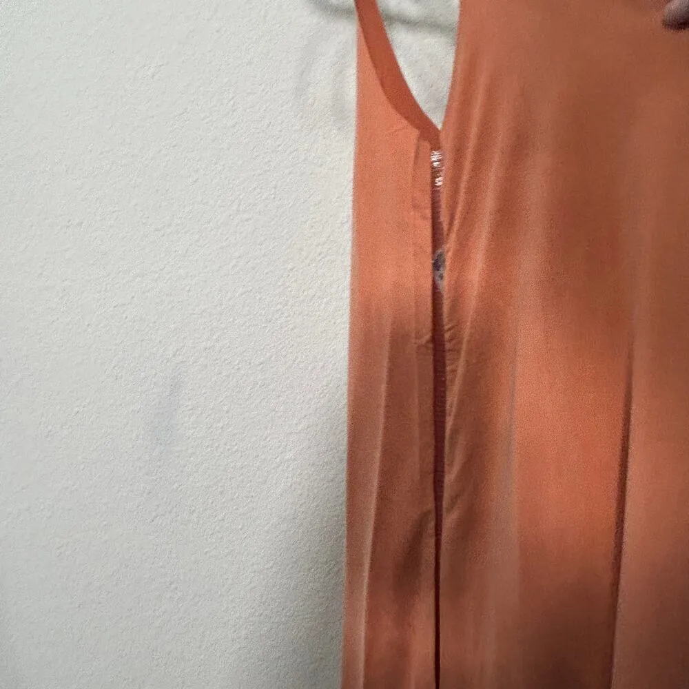 NEW Kada The Foundation Cami Midi Dress Flow Cupro Terracotta Medium $178 Scandi Pink - Image 10