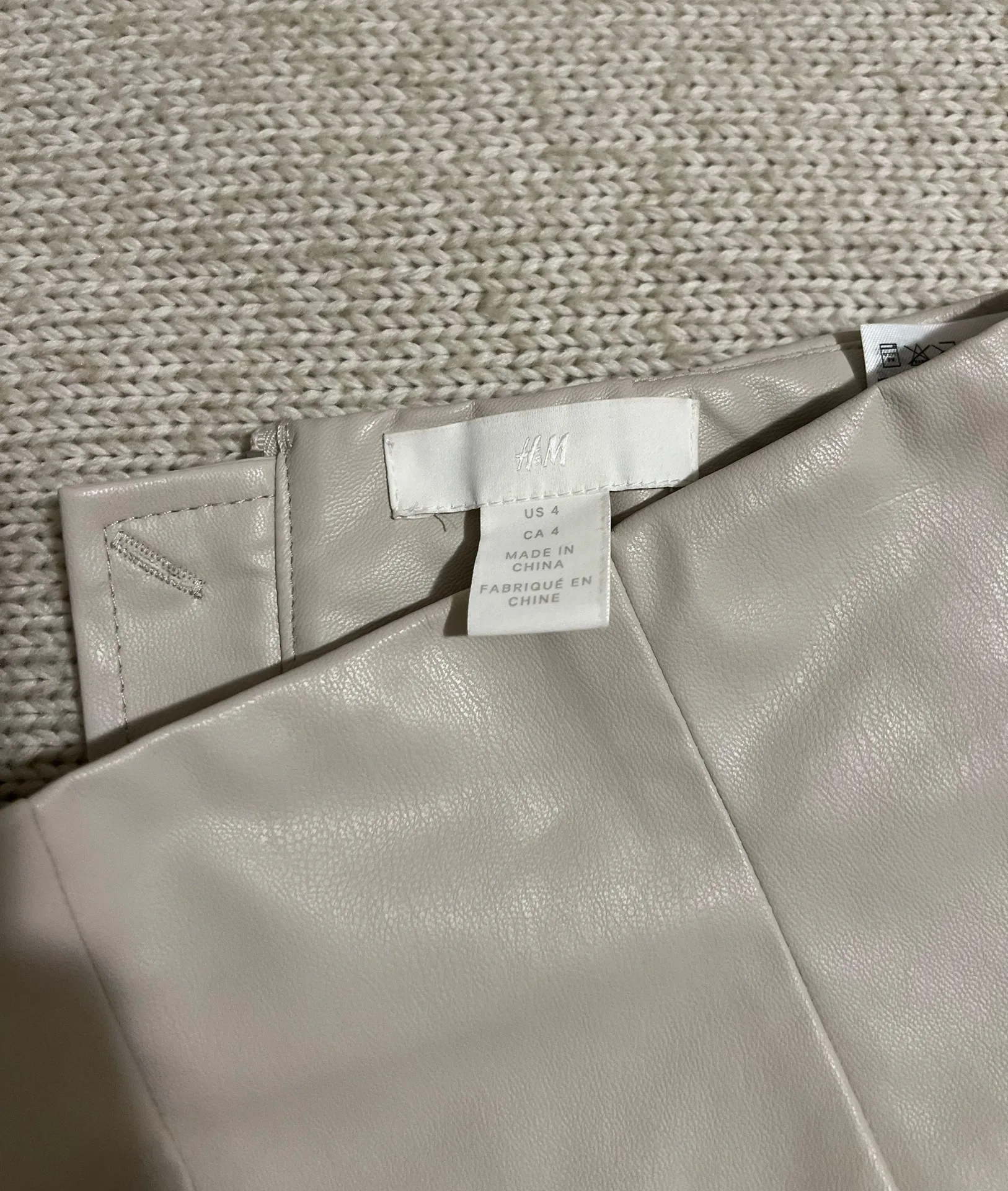 Faux Leather Mini Skirt - Image 3