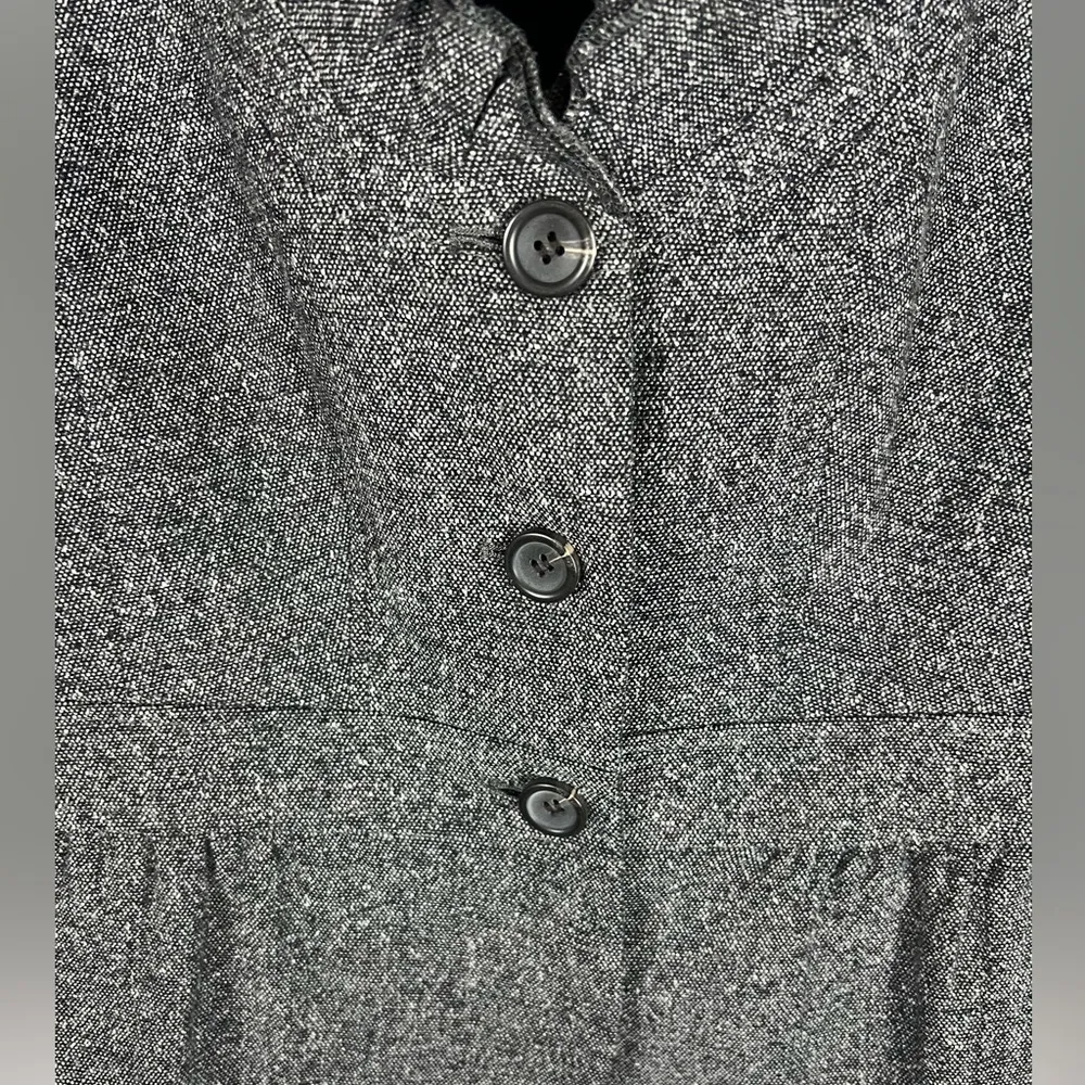 Loft Wool Blend Ruffle Neck Short Ruffle Detail Blazer Size 4 (D7) - Image 2