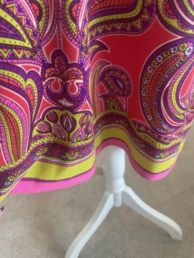 Laundry by Shelli Segal Pink Paisley Tunic Dress, Size Large Brunch Party Comfor - Image 8