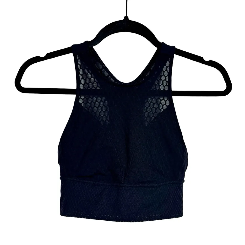 Lululemon Geo Bra *lululemon lab Longline Honeycomb Mesh in Black W2BGGS - Image 5