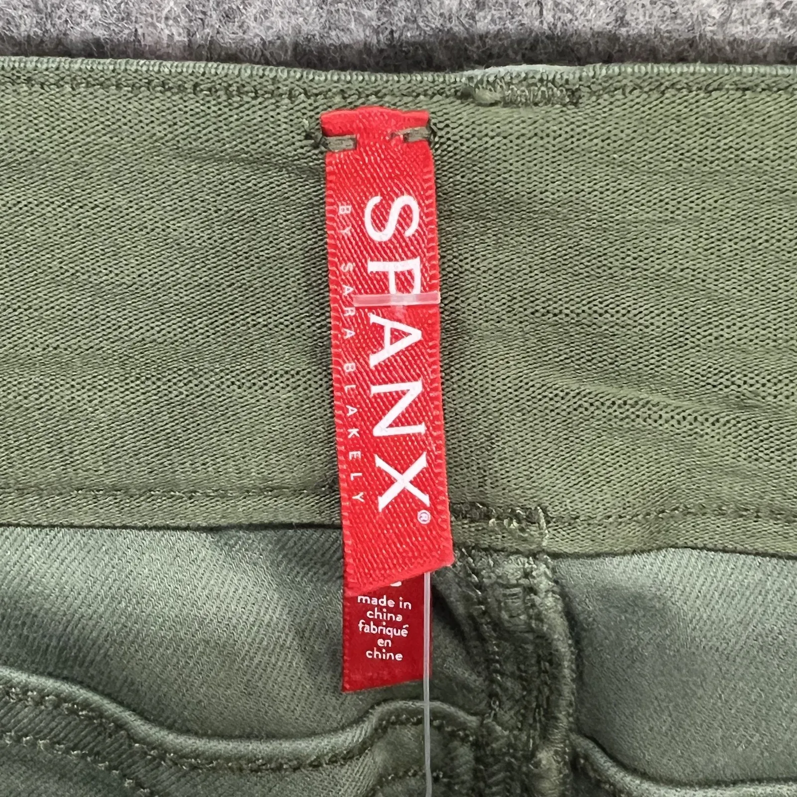 Spanx Stretch Twill Ankle Cargo Pant XL Soft Sage Utility Slim Tapered 20311R - Image 11