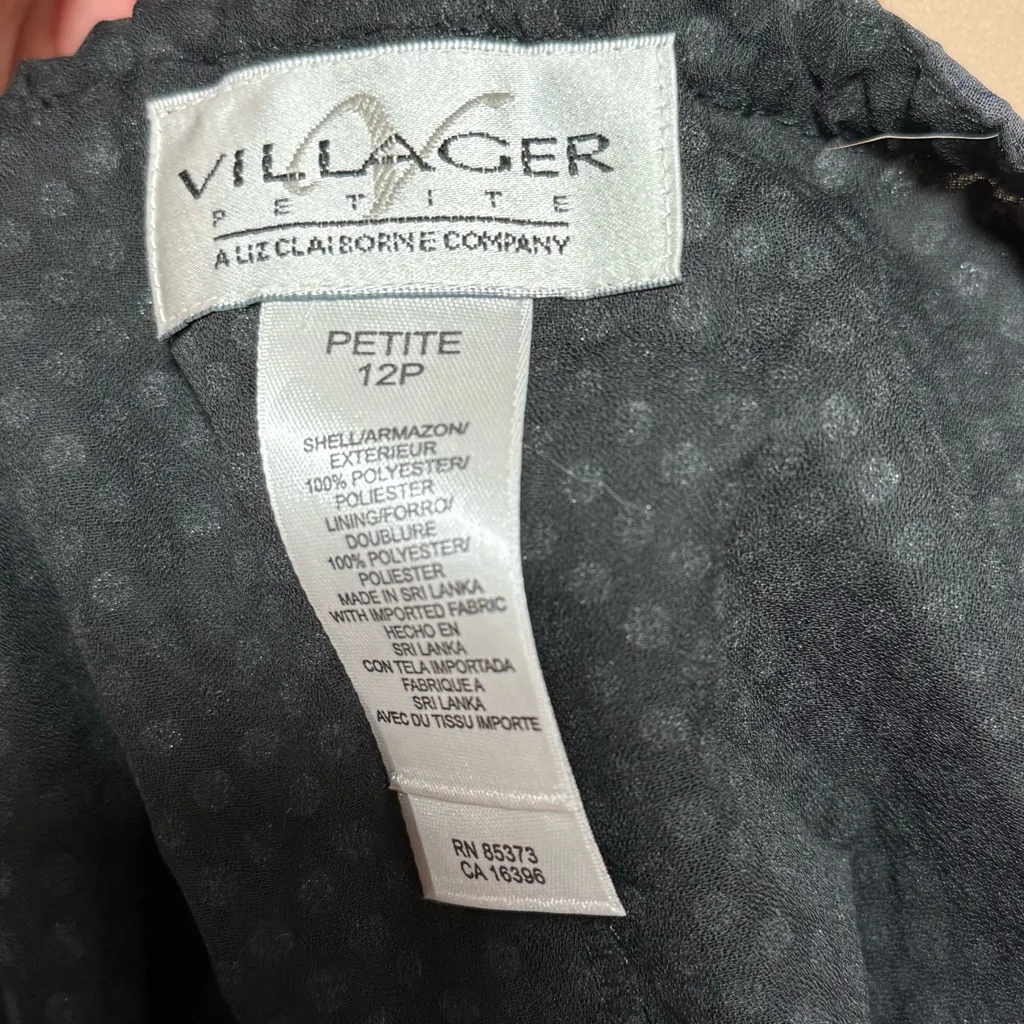 Villager Petite Black Paisley Midi Skirt Sheer Overlay Indie Sleaze - Image 7