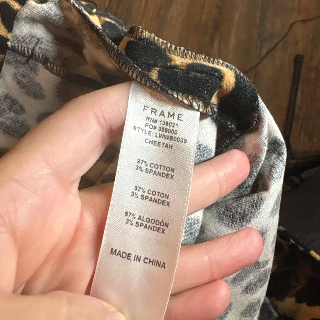 FRAME Mini Boot Cheetah Print Trousers - Image 6